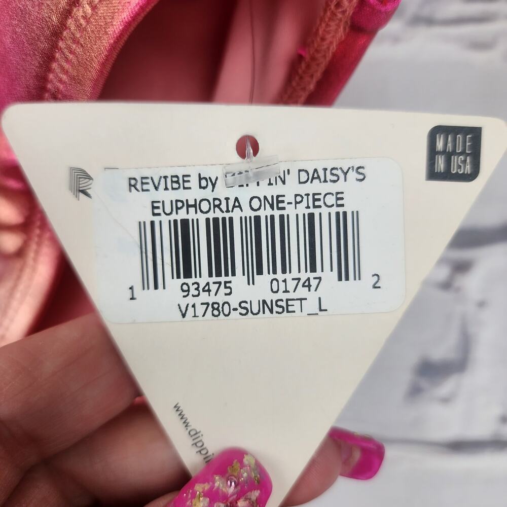 Dippin Daisys Euphoria Swimsuit Size L Sunset Ombre Summer beachy pool party - Picture 7 of 8